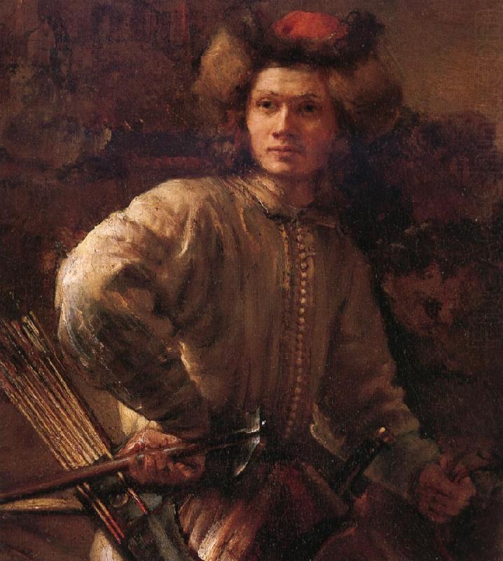 Details of  The polish rider, Rembrandt van rijn